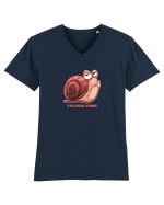 TE UITI CA MELCUL LA BORDURA 2 Tricou mânecă scurtă guler V Bărbat Presenter