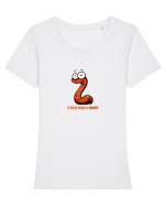 TE UITI CA RAMA  LA BORDURA  Tricou mânecă scurtă guler larg fitted Damă Expresser