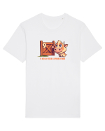 TE UITI CA VITELUL LA POARTA NOUA 2 Tricou mânecă scurtă Unisex Rocker
