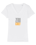 ZERO CHEF - CHEF ZERO Tricou mânecă scurtă guler V Damă Evoker