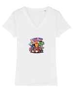 I LOVE YOU 3000  Tricou mânecă scurtă guler V Damă Evoker