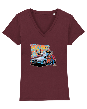 WHERE WE`RE GOING, WE DON`T NEED ROADS Burgundy