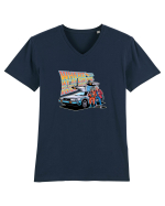 WHERE WE`RE GOING, WE DON`T NEED ROADS Tricou mânecă scurtă guler V Bărbat Presenter