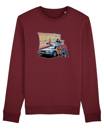 WHERE WE`RE GOING, WE DON`T NEED ROADS Burgundy