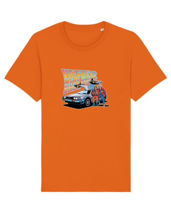 WHERE WE`RE GOING, WE DON`T NEED ROADS Bright Orange