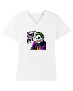 LET`S PUT A SMILE ON THAT FACE! 2 Tricou mânecă scurtă guler V Bărbat Presenter