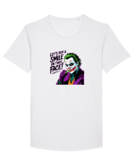 LET`S PUT A SMILE ON THAT FACE! 2 Tricou mânecă scurtă guler larg Bărbat Skater