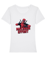MAXIMUM EFFORT - EFORT MAXIM Tricou mânecă scurtă guler larg fitted Damă Expresser