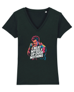 I BEAT MYSELF OVER NOTHING -  IMI BAT CAPUL PENTRU ORICE - Ma invinovatesc3 Tricou mânecă scurtă guler V Damă Evoker
