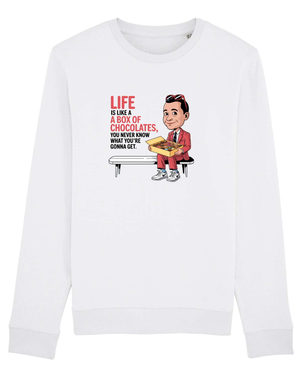 Bluză mânecă lungă Unisex Rise White