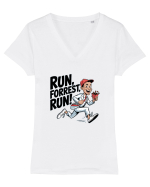 RUN, FORREST! Tricou mânecă scurtă guler V Damă Evoker