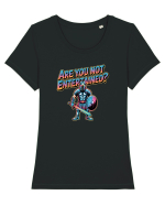 ARE YOU NOT ENTERTAINED? Tricou mânecă scurtă guler larg fitted Damă Expresser