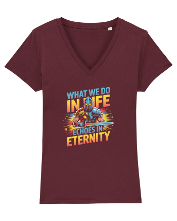 WHAT WE DO IN LIFE ECHOES IN ETERNITY- CEEA CE FACEM IN VIATA ARE ECOU 2 Burgundy