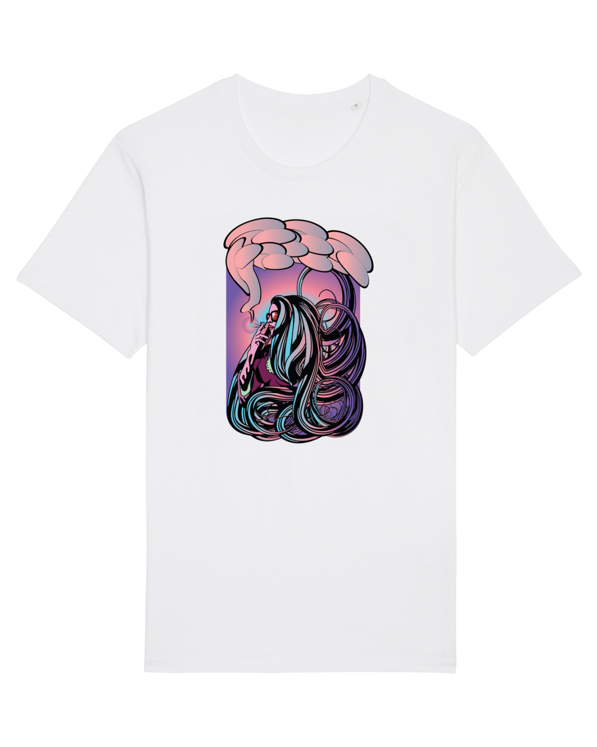 Tricou mânecă scurtă Unisex Rocker White