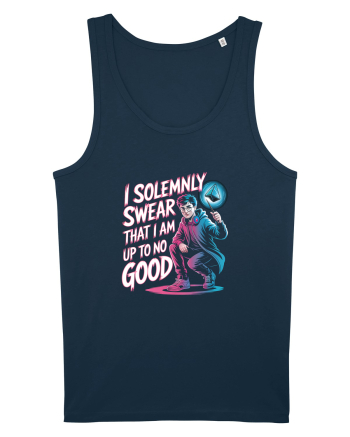 I SOLEMNLY SWEAR I AM UP TO NO GOOD - SUNT PUS PE RELE Navy