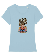 GUYS, I`M EATING JUNK AND WATCHING RUBBISH! Tricou mânecă scurtă guler larg fitted Damă Expresser