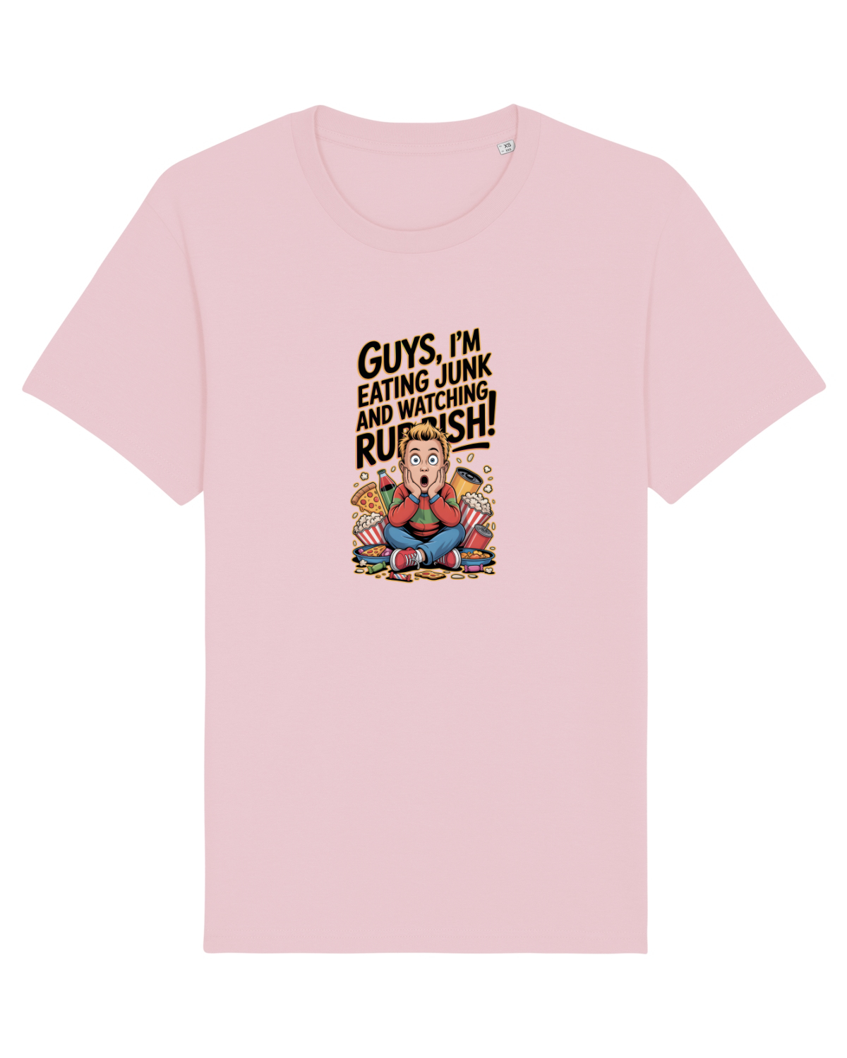 Tricou mânecă scurtă Unisex Rocker Cotton Pink