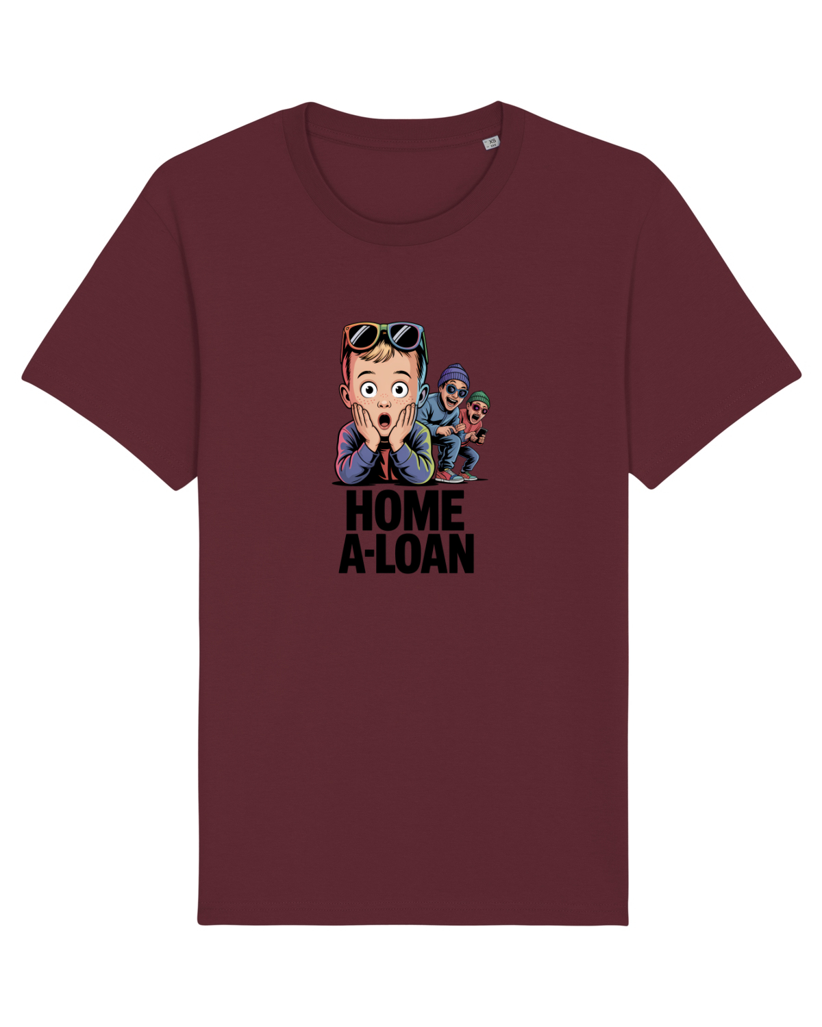 Tricou mânecă scurtă Unisex Rocker Burgundy