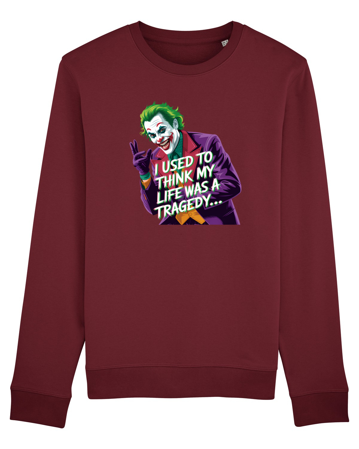 Bluză mânecă lungă Unisex Rise Burgundy