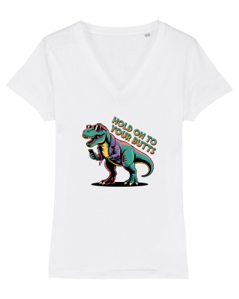 HOLD ON TO YOUR BUTTS - TINETI-VA BINE - T - REX - dinozaur cu telefon 2 White
