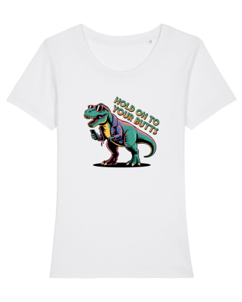 HOLD ON TO YOUR BUTTS - TINETI-VA BINE - T - REX - dinozaur cu telefon 2 White