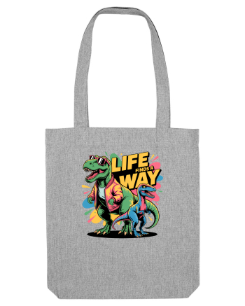 LIFE FINDS A WAY - T - REX - dinozaur  Heather Grey