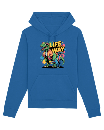 LIFE FINDS A WAY - T - REX - dinozaur  Royal Blue
