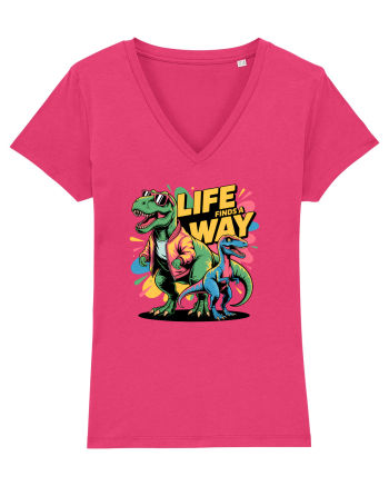 LIFE FINDS A WAY - T - REX - dinozaur  Raspberry
