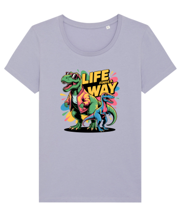 LIFE FINDS A WAY - T - REX - dinozaur  Lavender