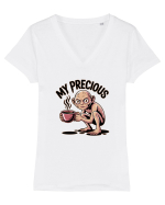 MY PRECIOUS - COFFEE - CAFEA 2 Tricou mânecă scurtă guler V Damă Evoker