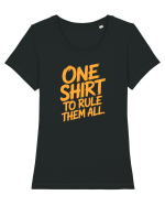 ONE SHIRT TO RULE THEM ALL - ONE RING TO RULE THEM ALL  Tricou mânecă scurtă guler larg fitted Damă Expresser
