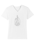 Șarpe aesthetic Tricou mânecă scurtă guler V Bărbat Presenter