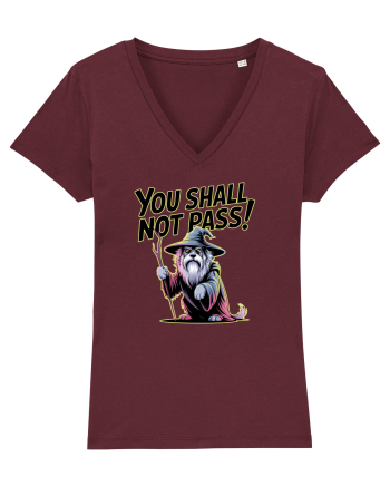 YOU SHALL NOT PASS! NU VEI TRECE! caine de paza / protectie Burgundy