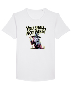 YOU SHALL NOT PASS! NU VEI TRECE! caine de paza / protectie Tricou mânecă scurtă guler larg Bărbat Skater