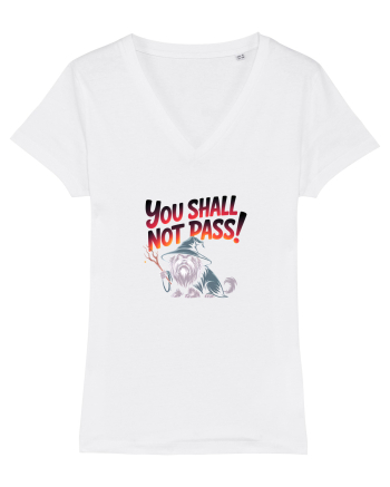 YOU SHALL NOT PASS! NU VEI TRECE! caine de paza / protectie White