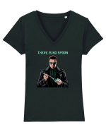 THERE IS NO SPOON - LINGURA NU EXISTA Tricou mânecă scurtă guler V Damă Evoker