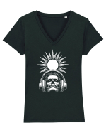 Soarele Din Minte Tricou mânecă scurtă guler V Damă Evoker