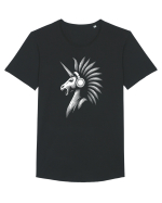 Unicorn pe Volum Maxim Tricou mânecă scurtă guler larg Bărbat Skater