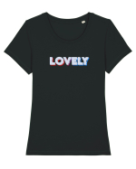 Lovely Tricou mânecă scurtă guler larg fitted Damă Expresser