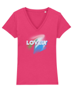 Lovely  Tricou mânecă scurtă guler V Damă Evoker