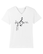 Love music  Tricou mânecă scurtă guler V Bărbat Presenter