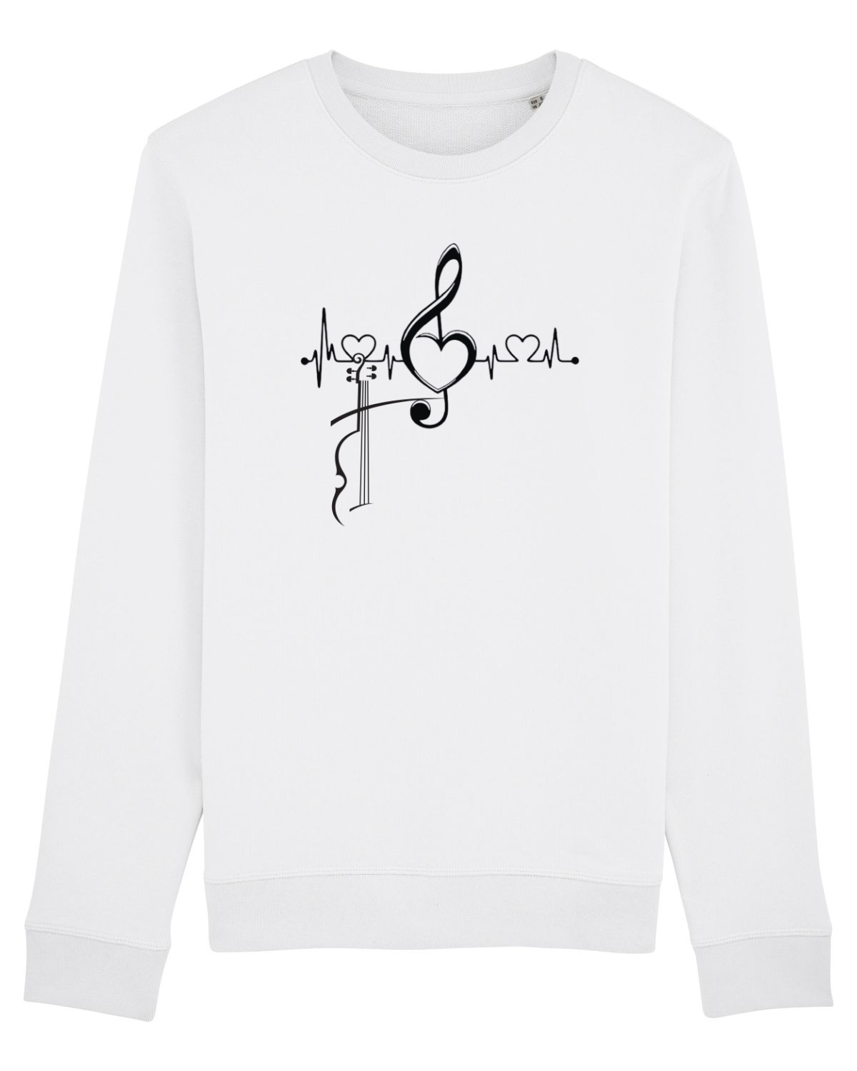 Bluză mânecă lungă Unisex Rise White