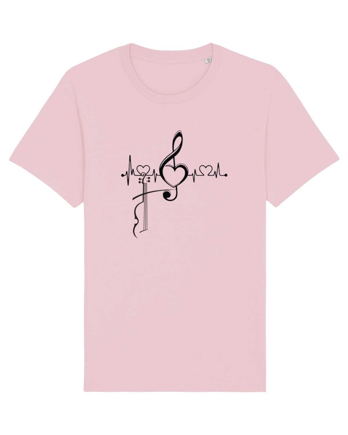 Tricou mânecă scurtă Unisex Rocker Cotton Pink