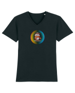 Owl-bufnita Tricou mânecă scurtă guler V Bărbat Presenter