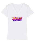 Shine! Tricou mânecă scurtă guler V Damă Evoker