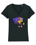 Gamer style  Tricou mânecă scurtă guler V Damă Evoker