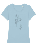 Rom Kraken  Tricou mânecă scurtă guler larg fitted Damă Expresser
