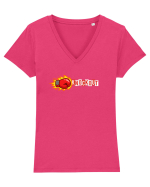 Knockout  Tricou mânecă scurtă guler V Damă Evoker