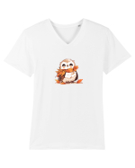 Owl-bufnita Tricou mânecă scurtă guler V Bărbat Presenter