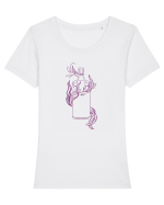  Rom Kraken  Tricou mânecă scurtă guler larg fitted Damă Expresser
